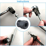 13 pcs Twist Socket Set, 9.5Mm DAmaged Bolt Extractor, Handle Nut Extractor Socket Sets For Locking V1188-MS-227-1211