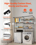 VEVOR Over Washer and Dryer Storage Shelf Two Row 6 Tiers Washer Rack Black V952-LDXYJZJTJK2PA7MNU001V0