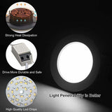 10 Pack Recessed LED Spotlight, 7W 3000K Warm White, IP44, AC 220 to 240V, Cutout 7 to 8.5 cm V1188-MS-520-051