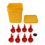 Automatic Chicken Waterer Cup with 12L Handheld Barrel Poultry Drinking Equipemnt for Goose Duck V1294-YM0706-3111230182714