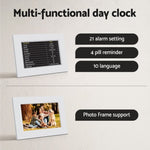 Artiss 8" Digital Day Clock Calendar Alarm White DDC-8INCH-WH