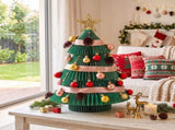 Jingle Jollys Paper Christmas Tree 61 CM w/ Star Topper Xmas Decor Tabletop Green DIY Ornament Set PAPER-TABLE-TR-53-GN