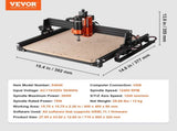CNC Router Machine, 300W, 3 Axis GRBL Control Wood Engraving Carving Milling Machine Kit, x V952-SKDKJ4040CM04TPDJV3