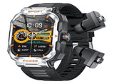 Silver 2-in-1 Smartwatch with Earbuds and 2.01-Inch HD Screen for Sports V888-ELOSUNG28586
