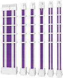 Antec PSU - Sleeved Extension Cable Kit V2 - Purple / White. 24PIN ATX, 44 EPS, 8PIN 6PIN V1202-V2-PSA-ECK30-PW