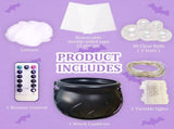 Halloween Decorations Indoor - DIY Bubbling Cauldron Set - Black Plastic Bowl Party Decoration V1192-AZ-W-3190