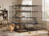 CARLA HOME Large Cat Cage Diy Enclosure, 4 Tier Pet Playpen Cat Kennel V178-36583
