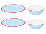 4Pcs/Set Salad Fruit Plate Dish Bowl Set Dinnerware Tableware for Home Restaurant Supplies V1294-YM0721-3118210043511