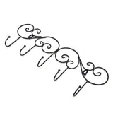 Coat Hook Hanging Door Wall Hanger Kitchen Bathroom Hanger with 5 Hook Bracket for Towel Clothes Hat V1294-YM0710-3117210135311