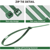 500 PCS Dark Green Zip Tie,6 Inch Garden Binding Strap,Heavy Duty UV Resistant Gardening V1192-AZ-W-17294