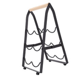 Desktop Wine Rack 3 Tier Tabletop Wine Holder Foldable Wine Bottle Stand Organizer for Bar Home V1294-YM0901-3118250190311