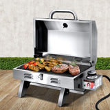 Grillz Portable Gas BBQ Grill with Double Sided Plate PGB-1B-HP-SS-AB