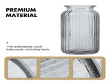 Grey Colored Vase for Home Chic Glass Flower Container 1Pc V1370-AZ4-15138