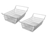 2pcs Freezer Baskets for Chest Freezer Household Wire Storage Basket Bins Organizer with High Low V1294-YM0710-3113230313011
