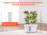 Hydroponic Growing System, 30 Pods Vertical 6 Tiers Hydroponic Tower, Home Hydronic Garden with V952-TSSPZZXT20LW7KX24V3