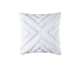 Bianca Haven White Cotton Chenille Square Cushion V442-BCA-CUSHION-HAVEN-WHITE-SQ