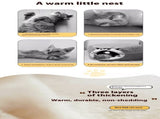 Pet Bed Cat Bed Dog Bed All-Season Bed Ultra-Soft Plush Large Pet Bed Round Pet - White - Size V1347-135-28322-WHT-50-20-15