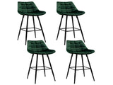 Artiss 4x Bar Stools Velvet Chairs Green BA-K-0222-GRX4