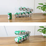 Double Layer Cans Storage Racks Cans Rolling Holder Refrigerator Beverage Rack V1294-YM0717-10073177