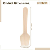 1000PCS Disposable Wooden Spoons, 3.8" Mini Wooden Spoons with Square Shovel Head, Natural Wood V1369-AZ3-W-08702