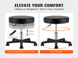 Rolling Stools with Wheels, 400 LBS Weight Capacity Adjustable Height Stool with Ultra-Thick Seat V952-YDHSNLYXWKBWF5VS0V0