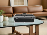 Black Aluminum Alloy Hard Shell Tool Case with Carry Handle for Electronic Technicians and V1370-AZ4-10916