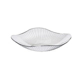 3 Pack Fruit Bowl Wave Edged Clear Plastic Serving Bowls Modern Clear Plastic Salad Bowls Fruit V1192-AZ-W-35687