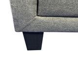 Bedside Table 2 drawers Night Stand Upholstery Fabric Storage in Light Grey Colour V43-BST-MEGALG