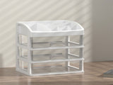 Desktop Organizer 3 Drawer Clear Plastic Desk Storage for Office Stationary Makeup Organizer V1294-YM0703-3117230119011