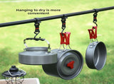 Portable Camping Cookware Set for 3-5 People Aluminum Kettle Pot Frying Pan Mess Kit with Folding V888-ELOSUNG40916