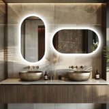 1000x500mm LED Bathroom Mirror Oval Anti-Fog Dimmable Wall Mount V178-66709