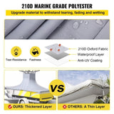 T-Top Boat Cover, Fit for 20'-22' Boat, Heavy Duty 600D Marine Grade Oxford Hard Top Cover, UV V952-XDPCGT2022106O936V0