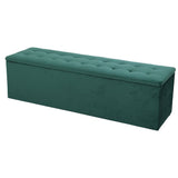 Artiss Storage Ottoman Blanket Box 140cm Velvet Green OTM-L140-VEL-GN-AB