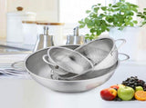 3-Piece Colander - Fine-mesh stainless steel colander - Sieve - on a stand - 2 handles - For V1188-MS101-03306-1
