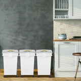 VEVOR Ingredient Bin, 5.2 Gallon / 20 L Capacity Ingredient Storage Bin, 3 Pcs/Set, PP Material V952-MX20QKSGM00000001V0