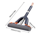 Sponge Mop with Roller Wringer Self Squeezing Floor Cleaner No Hand Contact Thickened Rubber Head V1189-LWWAL-20260401-05765