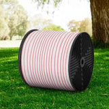 Giantz Electric Fence Tape Polytape 400M Electric Fence Wire Red White FIK-TAPE-400M-13S