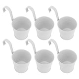 10Pcs Hanging Flower Pots with Removable Hooks Outdoor Indoor Plants Metal Buckets Wall Fence Home V1294-YM0901-3111240243112
