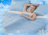 Cooling Blanket for Hot Sleepers Twin Size, Cold Blanket for Couch Bed Sofa, Lightweight Breathable V1192-AZ-W-0183