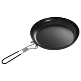 Cast Iron Flat Cooking Pan for Outdoor Camping, Black, 1-Piece Skillet V1366-AZ2-W-17644