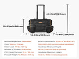 Rolling Tool Bag, 110 lbs Load Capacity, 25 Pockets Heavy Duty Roller Tool Bag on Wheels, Adjustable V952-GLGJD15YC600Y4UPW001V0