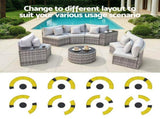 Gardeon 6 Seater Outdoor Sofa Set 9PCS Table Chair Set Garden Rattan Patio Furniture ODF-SOFA-9PC-RTA-GE