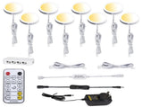 LED Under Cabinet Puck Lights CCT Light Color Temperature Adjustable WarmWhite Double Color with V1171-CC-BPTBAD008