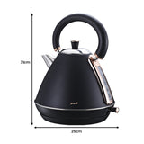 Pronti 1.7L Rose Trim Collection Kettle - Black KTL-017-GST-BK