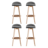 Artiss 4x Bar Stools Padded Linen Wooden Grey BENT-C-9004H-GYX4