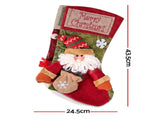 Jingle Jollys 4PCS Christmas Stockings Large 3D Plush Santa Snowman 43.5cm Christmas Decor for XM-F-STOCKING-3D01-2PCX2