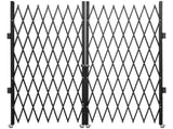 Double Folding Security Gate Folding Door Gate 5.1' H x 10.2' W Scissor Gate V952-SSFDMSM1.5X3M0001V0