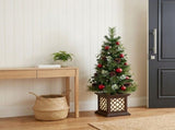 Christabelle 1.2m 4ft Sable Fir Potted Christmas Tree Pre Lit Multi Function LED Artificial Ind 112_SENSF4P