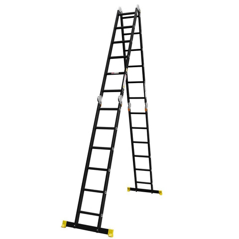 HORUSDY 6.7M Aluminium Folding Step Ladder Extension Multi-Purpose Ladders 150KG V465-NO-SKU-1514942161678518036