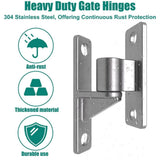 Gate Hinges, 304 Stainless Steel Gate Hinge, One-Piece Heavy Duty 5/8 Inch Pin,for Farm V1370-AZ4-07626